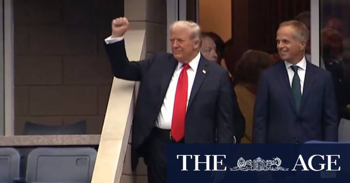 Donald Trump attends US Open final