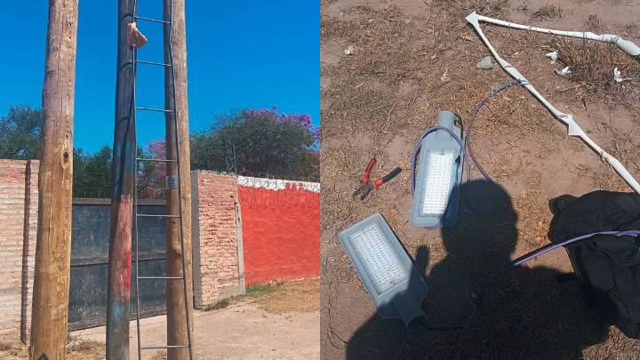Fueron demrados por la policía al sorprenderlos intentando robar farolas del alumbrado público
