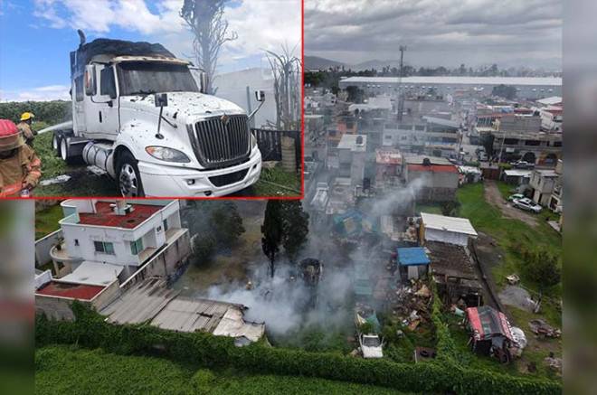 Explota camión cargado con pirotecnia en Tultepec