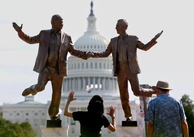 Statue of Trump holding hands with Epstein removed from Washington's National Mall
