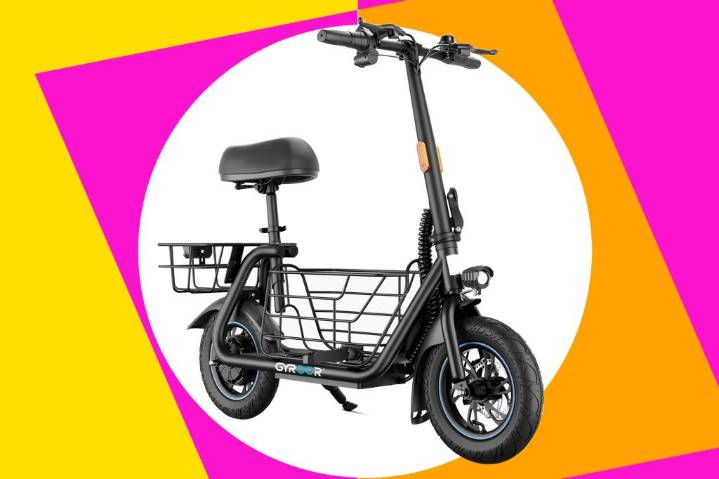 Gyroor C1S Electric Scooter with Removable Front & Back Basket is 45% off