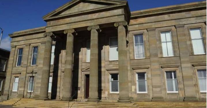 Lanarkshire yob threw gym weights from window and hit police car in cop stand