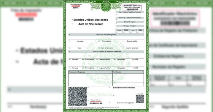 ¿Cómo descargar tu acta de nacimiento gratis en PDF en línea?