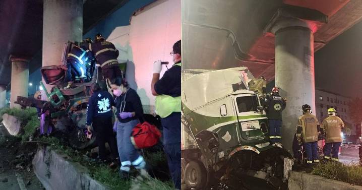 Tráiler choca contra pilar del Metro en Línea B; descartan daños estructurales