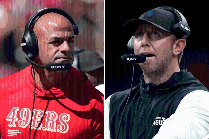 Jaguars' Liam Coen responds to 49ers' Robert Saleh's comments about signal