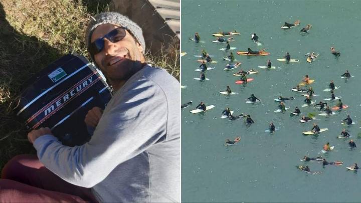 Thousands gather to honour shark attack victim Mercury Psillakis at Dee Why in Sydney