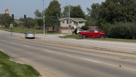 Two vehicles veer off the road in southeast Lincoln crash