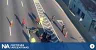 Un motociclista resultó gravemente herido tras chocar con un auto en la autopista 25 de Mayo