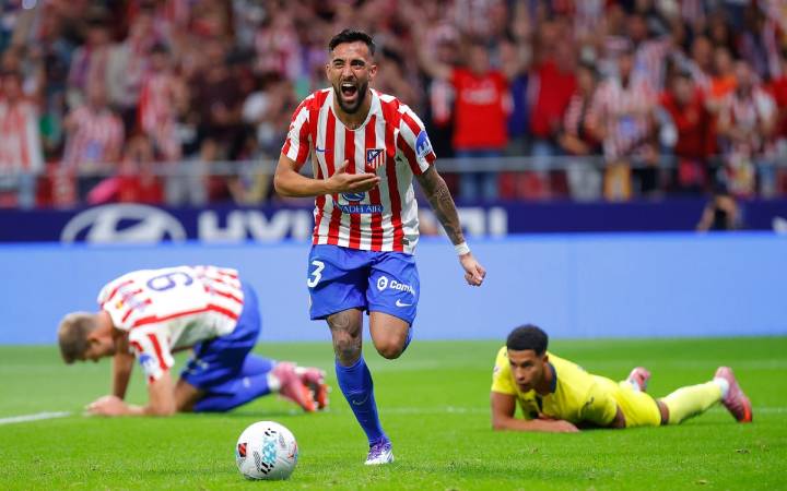 Video: el gol de Nico González en la victoria del Atlético Madrid ante Villarreal