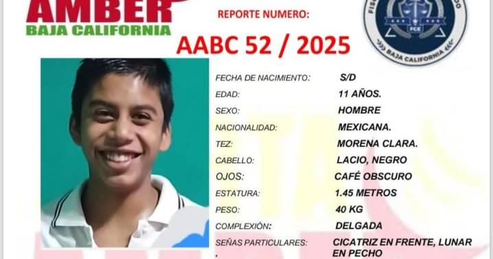 Activan Alerta Amber por Abraham Moisés Betancur Pastrana de 11 años