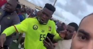 Andre Onana shoves fan after latest goalkeeping calamity leads to pitch invasion