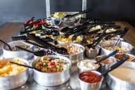 Freshly stocked salad bar and hot bar in Essexville will satisfy lunch time cravings