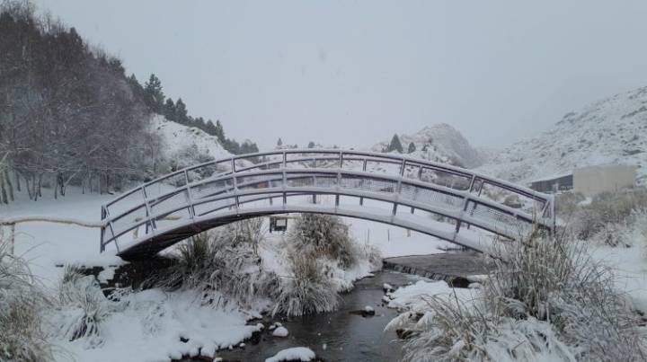Los paisajes sanluiseños se cubrieron de blanco este fin de semana