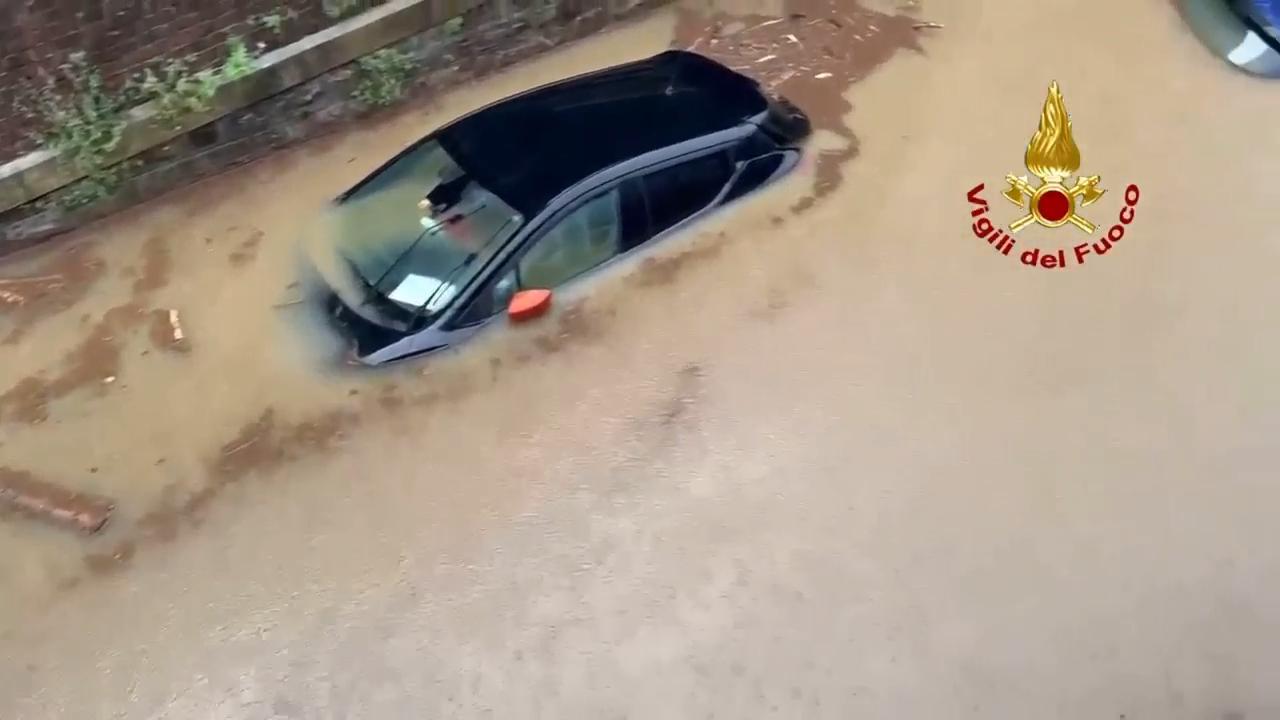 Torrential rains cause flooding, landslides in northern Italy