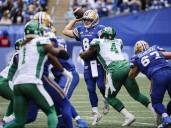 Bombers' Collaros rocked again, leaves Banjo Bowl early