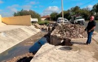 Avanza solución definitiva al escurrimiento de drenaje en puente El Apenitas