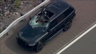 SUV partially crushed by flying tire on Pa. Turnpike's Northeast Extension in Montgomery County
