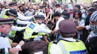 Police condemn 'intolerable abuse' at Palestine Action protest 