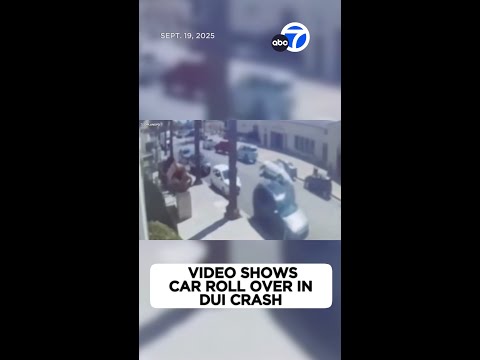 Video shows rollover crash involving DUI suspect in Upland