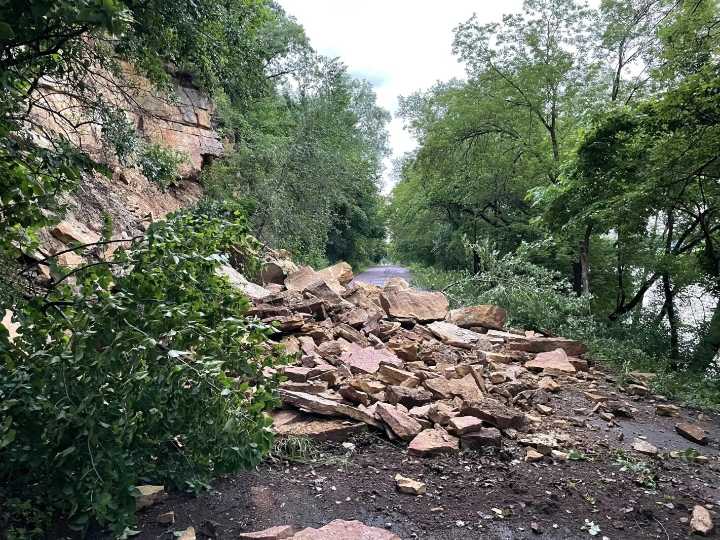 Heavier rains due to climate change causing more landslides and rockfalls in Minnesota