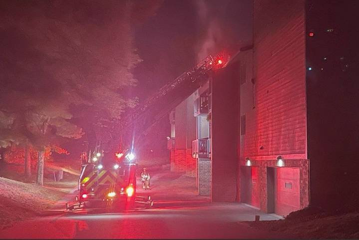 Firefighters from several communities battle condo blaze in Springfield Township