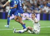 A pura gambeta. La increíble jugada de Mastantuono que casi terminó en gol de Real Madrid ante Marsella