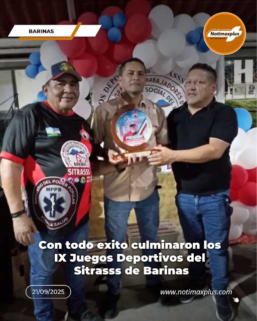 Con todo exito culminaron los IX Juegos Deportivos del Sitrasss de Barinas