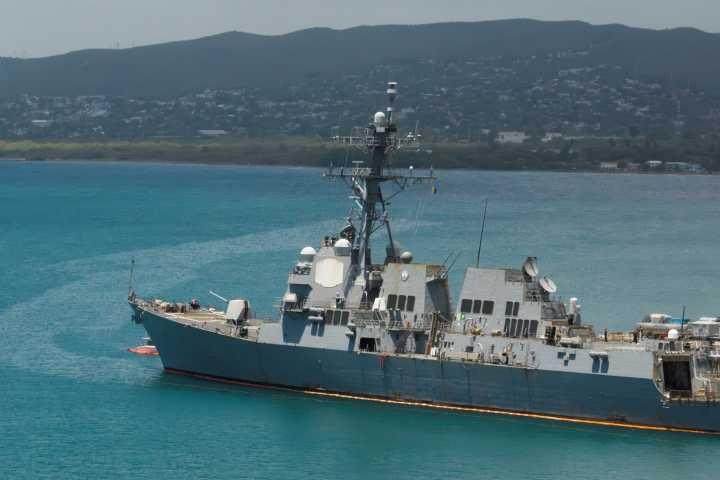 US official says personnel from Navy ship inspected Venezuelan boat for drugs