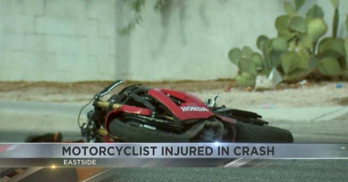 Motorcyclist hospitalized following crash on Tucson's eastside