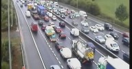 Traffic hell on major motorway as crash shuts road and sparks seven