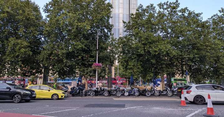 Why a group of Harley Davidson motorbikes parked up in Bristol city centre last night