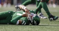 Jets QB Justin Fields leaves game vs. Bills to be checked for a concussion