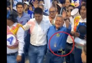 César Acuña recibe huevazo y abucheos en Huancayo en medio de críticas por campaña adelantada