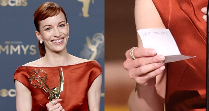Britt Lower’s Emmys 2025 Acceptance Speech Paper Included ‘Severance’ Nod! | 2025 Emmy Awards, Adam Scott, annabella cherry, Britt Lower, Christine Taylor, Dichen Lachman, Diego Turturro, Emmy Awards,