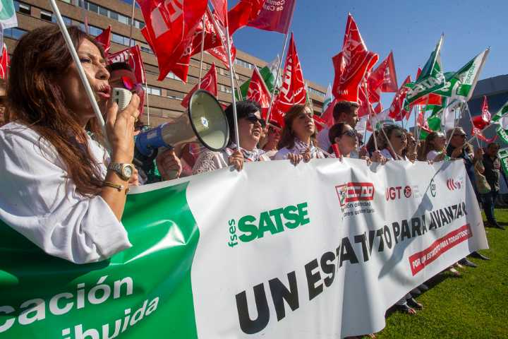 Protesta sindical por un Estatuto Marco acorde a la realidad