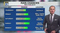 Warmer Thursday with increasing storm chances