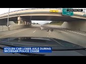 Video shows rear axle fly off stolen car after police use Grappler device