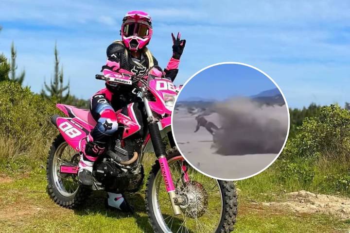 ¡Voló por los aires! Rebeca Naranjo sufrió grave accidente en moto y fue socorrida por Nano Calderón
