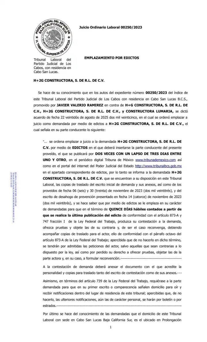 Edicto 00250/2023