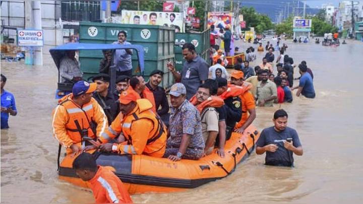 NDRF Rescues Commuters As Floods Submerge Bus Station, Residential Areas India News