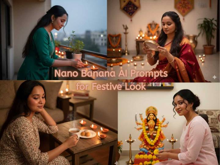 Use these 4 Nano Banana AI prompts to transform your selfie into perfect Diwali, Garba & more festive looks