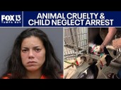 Florida woman faces animal cruelty & child neglect charges after claiming she found abandoned dogs