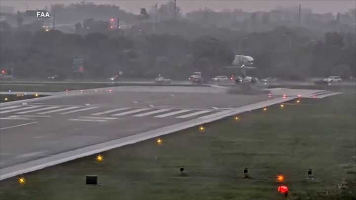 Small jet landing in Boca Raton avoids disaster after running off runway