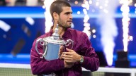 Back at number 1 and a new look: Carlos Alcaraz rocks platinum haircut to celebrate US Open