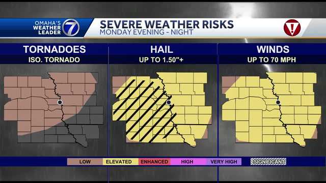 Severe weather possible Monday evening and night