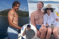 Shirtless Christopher Schwarzenegger shows off new slim physique on boat