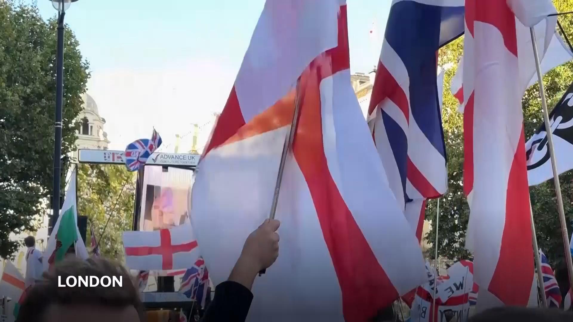 London march organized by far-right activist attracts more than 110,000 people