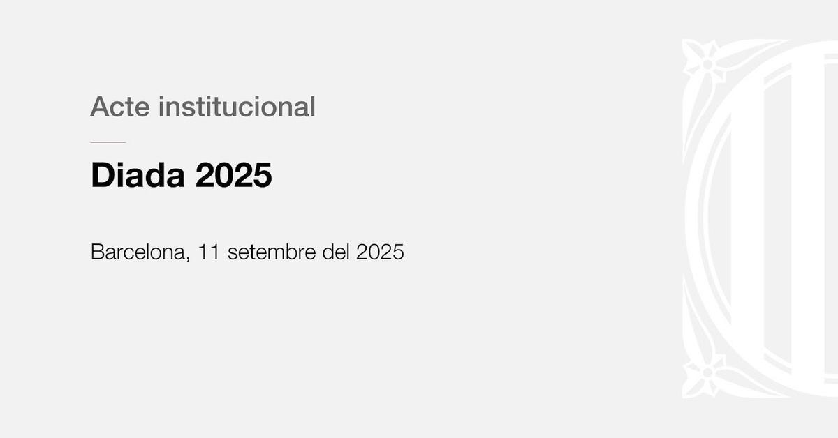 Acto institucional de la Diada Nacional