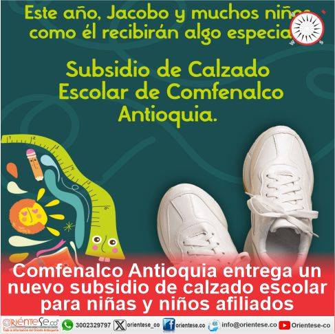 Comfenalco Antioquia entrega un nuevo subsidio de calzado escolar para niñas y niños afiliados