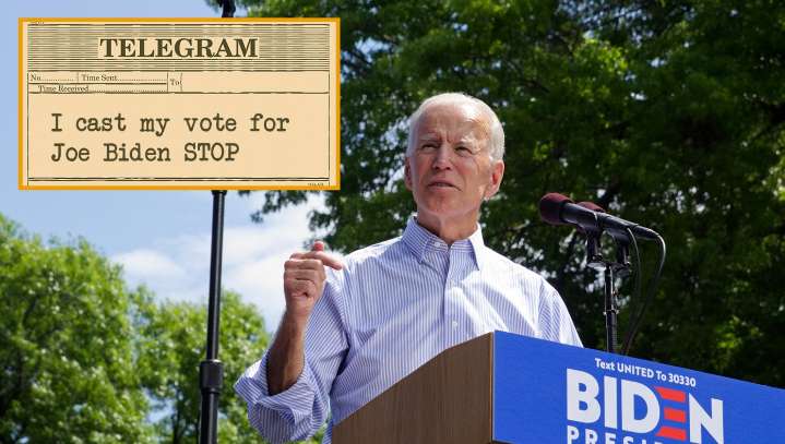Biden Unveils Vote-By-Telegram Proposal